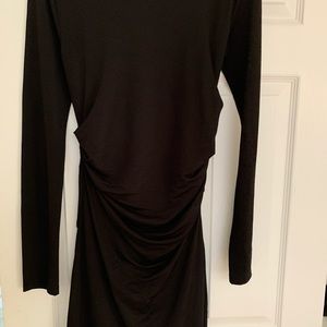Alexander Wang ruched, fitted black dress